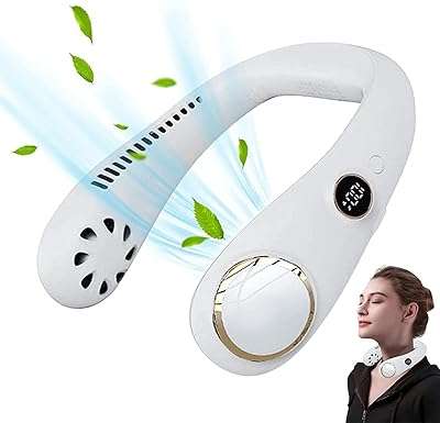 Ventilateur de cou portable teemei avec écran led ventilateur mains libres. Ne payez pas plus cher pour vos achats ! DIAYTAR COTE D'IVOIRE  propose une sélection de produits discount pour tous les budgets, allant de la maison à l'électroménager en passant par l'informatique, la mode et les gadgets. Faites des économies sans compromis sur la qualité !
