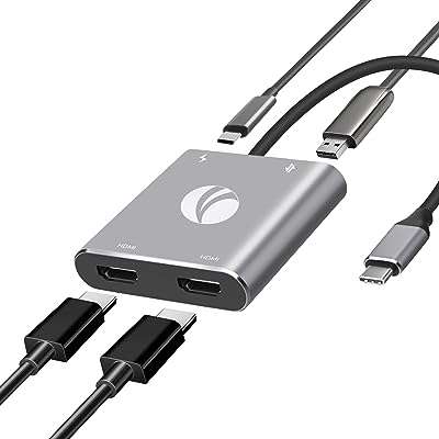Adaptateur vcom double usb c vers hdmi prenant en charge mst. Faites des économies sans sacrifier la qualité avec DIAYTAR COTE D'IVOIRE  ! Notre boutique en ligne généraliste propose une variété de produits discount, incluant des appareils électroménagers de pointe, des gadgets à la pointe de la technologie et des articles tendance pour la maison et la mode.