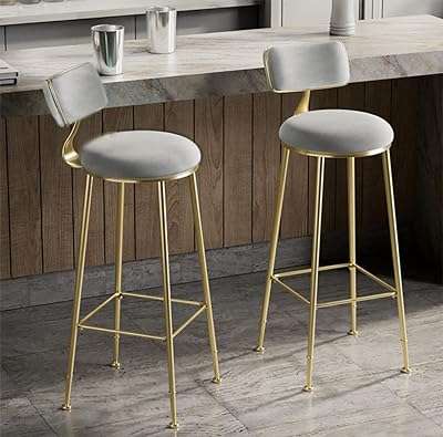 Tabouret de bar haut en flanelle 2 pieds en métal robuste avec dossier. DIAYTAR COTE D'IVOIRE  : la boutique en ligne incontournable pour des achats discount dans tous les domaines. Parcourez notre sélection variée allant des produits pour la maison à la technologie dernier cri en passant par la mode tendance. Obtenez des produits de qualité à des prix compétitifs, tout en profitant d'une expérience de shopping en ligne optimale avec DIAYTAR COTE D'IVOIRE  !