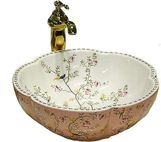 Lavabo de salle de bain en forme de fleur en céramique blanc et rose avec motif. Faites des économies sans compromettre votre satisfaction avec DIAYTAR COTE D'IVOIRE . Notre boutique en ligne propose une variété de produits discount dans différentes catégories, de l'électronique à la mode. Trouvez tout ce dont vous avez besoin à des prix imbattables !