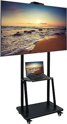 Chariot tv mobile beauenty support pivotant réglable en hauteur pour téléviseurs. Bienvenue chez DIAYTAR COTE D'IVOIRE, la plateforme en ligne par excellence pour vos besoins en produits discount ! Parcourez notre sélection impressionnante, allant de l'électroménager haut de gamme aux accessoires informatiques dernier cri, des vêtements tendance aux gadgets innovants. Ne cherchez plus, nous sommes là pour rendre votre expérience de shopping abordable et inoubliable.
