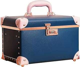 Rakan sac de voyage cosmétique vintage en cuir pour femme boîte formation manucure avec miroir. DIAYTAR COTE D'IVOIRE  - Votre solution en ligne pour des achats malins à petit prix. Explorez notre vaste gamme de produits discount, des indispensables pour la maison aux dernières nouveautés en matière d'informatique, de mode et de gadgets. Économisez sans compromis sur la qualité en choisissant notre boutique en ligne.