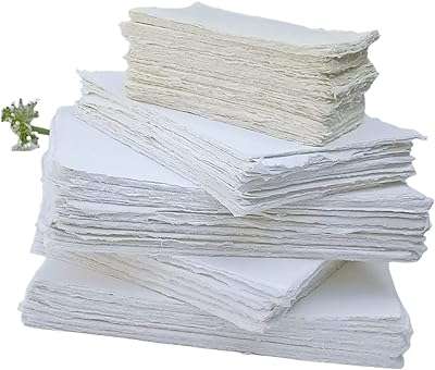 Papier aquarelle a4 fait main 100% coton 300gsm blanc éco-durable pour calligraphie