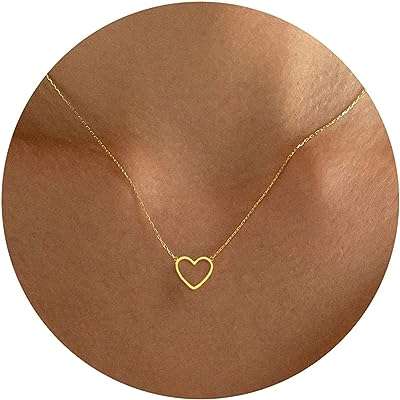 Collier pendentif mignon petit cœur en or 14 carats collier ras du cou. DIAYTAR COTE D'IVOIRE  is your ultimate destination for discount shopping, providing a diverse range of products that cater to your everyday needs. With everything from essential home appliances to state-of-the-art electronics, trendy fashion pieces, and inventive gadgets, our online store offers unbeatable prices without compromising on quality.