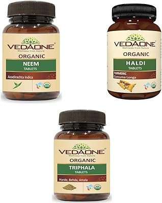 Lot vedown de comprimé neem triphala haldi 60 comprimés chacun. DIAYTAR COTE D'IVOIRE  est votre complice pour des achats malins. Explorez notre boutique en ligne et dénichez des affaires incroyables sur une gamme variée de produits, allant de l'informatique à la maison en passant par la mode. Optez pour des produits de qualité à prix discount, sans compromis.