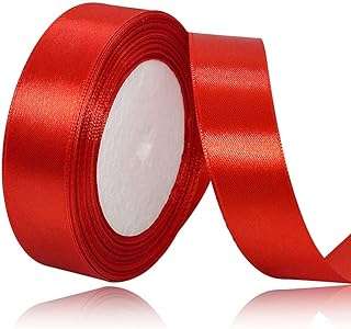 Ruban de satin rouge tissu polyester 24 mm x 25 mètres pour emballage. DIAYTAR COTE D'IVOIRE  est votre destination en ligne pour des produits discount de qualité supérieure. Explorez notre vaste catalogue comprenant des articles pour la maison, de l'électroménager dernier cri, des gadgets high-tech et des vêtements tendance à des prix défiant toute concurrence.