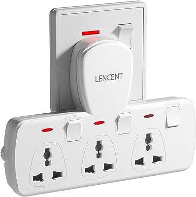 Prise d'extension multiprise lancent rallonge de prise électrique à 3 voies. DIAYTAR COTE D'IVOIRE  - La boutique en ligne qui rend le shopping abordable! Découvrez notre sélection de produits discount, comprenant des équipements informatiques, des appareils électroménagers, des vêtements tendance et bien plus encore, tous à des prix défiant toute concurrence.