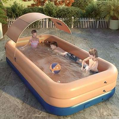 Piscine gonflable automatique avec parasol pour enfants adultes famille intérieur extérieur. Découvrez DIAYTAR COTE D'IVOIRE  - votre guichet unique pour des achats discount en ligne. Que vous recherchiez des produits électroménagers, des gadgets high-tech ou des vêtements tendance, notre boutique généraliste propose une large gamme d'articles à prix réduits pour tous les budgets. Ne manquez pas les bonnes affaires chez DIAYTAR COTE D'IVOIRE  !