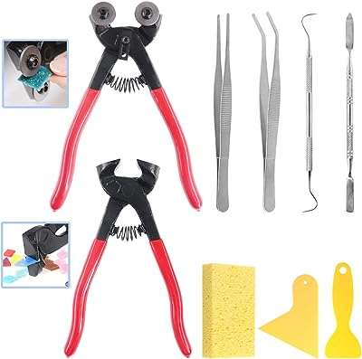 Ensemble d'outils pour mosaïque glarax 9 pièces 2 pinces à en verre. DIAYTAR COTE D'IVOIRE, votre destination de choix pour des produits discount en ligne. Explorez notre catalogue en constante évolution, riche en articles pour la maison, l'électroménager, l'informatique, la mode et les gadgets, et choisissez parmi des milliers de produits à prix cassés. Optez pour des achats intelligents et économisez gros avec notre boutique en ligne.