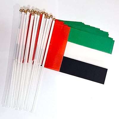 30pcs conception de drapeau des émirats arabes unis double face agitant des drapeaux de bureau. DIAYTAR COTE D'IVOIRE  : votre boutique en ligne discount préférée ! Faites des économies sur des articles essentiels pour votre vie quotidienne, de l'électroménager à l'informatique en passant par la mode et les gadgets. Ne cherchez plus, les meilleurs prix sont chez nous !