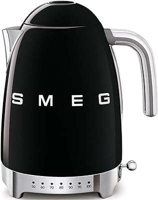Bouilloire électrique smeg klf04bleu avec contrôle de température noir noir. DIAYTAR COTE D'IVOIRE  vous offre un large choix de produits discount, allant des appareils électroménagers dernier cri aux vêtements à la mode en passant par les gadgets les plus innovants. Faites vos achats en ligne en toute simplicité et bénéficiez de prix avantageux pour équiper votre maison avec style, sans vous ruiner.