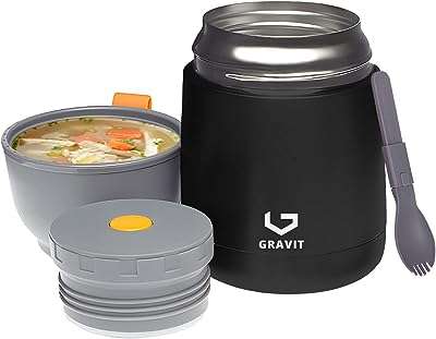 Pot alimentaire isotherme gravit thermos en acier inoxydable pour garder les aliments chauds froids avec cuillère. DIAYTAR COTE D'IVOIRE  - Votre destination en ligne pour des offres discount sur tout ! Parcourez notre vaste sélection de produits pour équiper votre maison avec des électroménagers, des articles de mode tendance et même des gadgets technologiques, le tout à des prix incroyables. Ne manquez pas nos super promotions et économisez dès aujourd'hui !