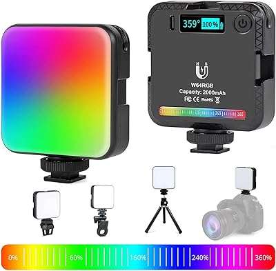 Lampes vidéo led rvb avec éclairage complet à 360 degrés rechargeable. DIAYTAR COTE D'IVOIRE  - votre guichet unique pour des produits discount dans tous les domaines. Redécorez votre maison, améliorez votre cuisine, restez à la pointe de la mode et profitez des derniers gadgets, le tout à des prix exceptionnels. Dites adieu aux achats coûteux et bienvenue aux bonnes affaires !
