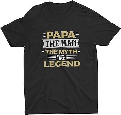 Papa l'homme le mythe la légende t shirt 100% coton   cadeau fête des pères. Bienvenue sur DIAYTAR COTE D'IVOIRE, votre destination en ligne pour des achats malins sans vous ruiner. Explorez notre gamme variée de produits discount, allant des indispensables de la maison aux dernières tendances en matière d'électroménager, d'informatique, de mode et de gadgets. Faites des économies tout en maintenant un niveau de qualité élevé grâce à notre boutique en ligne conviviale et optimisée pour le SEO.