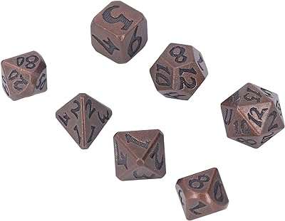Jeu de dés polyédriques 7 pièces grand jeu en métal du mdn. DIAYTAR COTE D'IVOIRE, votre destination incontournable pour des produits discount de qualité. Que vous recherchiez des articles pour la maison, l'électroménager, l'informatique, la mode ou les gadgets, notre boutique en ligne saura répondre à tous vos besoins sans vous ruiner !