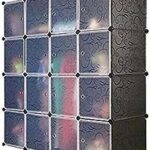 Armoire à 16 compartiments pour vêtements (noir). DIAYTAR COTE D'IVOIRE  - des réductions incroyables sur tous les produits dont vous avez besoin. Parcourez notre boutique en ligne pour découvrir des offres discount sur des centaines d'articles, allant de la mode aux appareils électroménagers dernier cri.