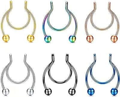 6 pièces anneaux de nez réutilisables pour septum faux nez piercing. Faites des économies sans compromis sur la qualité avec DIAYTAR COTE D'IVOIRE  ! Trouvez tout ce dont vous avez besoin, de l'électroménager aux gadgets high-tech en passant par les accessoires de mode, le tout à des prix défiant toute concurrence. Visitez notre boutique en ligne et découvrez un large choix de produits discount pour améliorer votre quotidien.