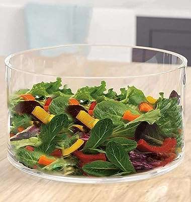 Grand bol à salade en verre plateau de mélange et de service. DIAYTAR COTE D'IVOIRE  est la référence en matière de produits discount en ligne. Parcourez notre catalogue et trouvez des articles indispensables pour la maison, des appareils électroménagers de qualité, des solutions informatiques abordables, des vêtements tendance et des gadgets à des prix incroyables.