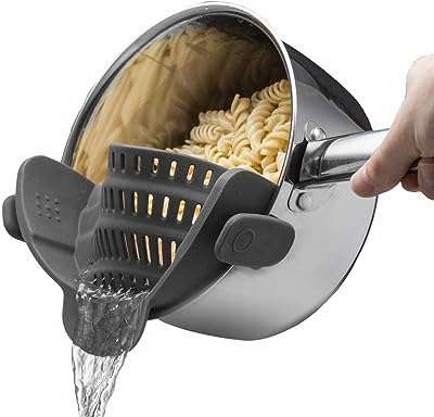 Passoire à casseroles et passoire pâtes gizmo de cuisine clipser en silicone. DIAYTAR COTE D'IVOIRE  - Votre destination discount pour tous vos besoins. Parcourez notre collection de produits de haute qualité, allant de la maison à l'électroménager, de l'informatique à la mode, et trouvez les meilleures offres en ligne. Profitez de nos prix imbattables et faites des économies dès maintenant!