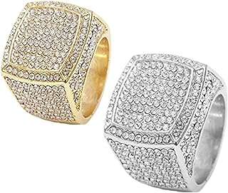 Combo de deux anneaux bague hip hop bling grande taille de luxe pour hommes. Découvrez DIAYTAR COTE D'IVOIRE, votre partenaire pour des économies maximales ! Parcourez notre large assortiment d'articles discount, allant des accessoires de maison à l'électroménager dernier cri, en passant par l'informatique, la mode tendance et les gadgets ludiques.