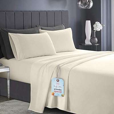 Parure de lit de luxe queen size draps 4 pièces 1800. DIAYTAR COTE D'IVOIRE  : votre partenaire idéal pour des achats en ligne abordables et variés. Parcourez notre large sélection de produits discount, des appareils électroménagers aux vêtements et accessoires de mode, en passant par les gadgets dernier cri. Faites des économies sans compromettre la qualité grâce à DIAYTAR COTE D'IVOIRE  !
