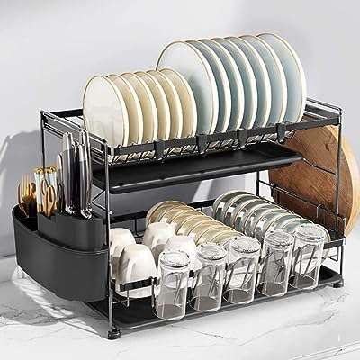Égouttoir à vaisselle beffroi avec 2 grands égouttoirs de cuisine support. Faites des économies sans sacrifier la qualité avec DIAYTAR COTE D'IVOIRE . Parcourez notre assortiment exceptionnel comprenant des appareils électroménagers dernier cri, des articles de décoration pour votre maison, des gadgets high-tech incontournables et des vêtements à la pointe de la mode, le tout à des prix défiant toute concurrence.