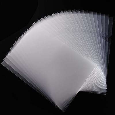 Paquet de 30 dossiers a4 en plastique transparent surfunbuy dossier ouvert sur le dessus