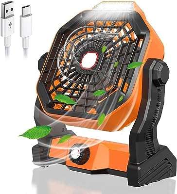 Ventilateur de camping portable avec lanterne led ventilateur de bureau rechargeable par usb. DIAYTAR COTE D'IVOIRE  - La boutique en ligne discount incontournable pour tous vos besoins. Explorez notre vaste catalogue de produits, comprenant des articles pour la maison, l'électroménager, l'informatique et la mode, tous à des prix défiant toute concurrence.