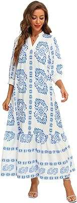 Robes longues d'été trapèze à manches et imprimé floral col en v pour femmes. DIAYTAR COTE D'IVOIRE, votre destination shopping en ligne inégalée. Avec une variété étendue de produits discount pour la maison, l'électroménager, l'informatique, la mode et les gadgets, vous pouvez vous attendre à des offres exceptionnelles et à des économies considérables, tout en bénéficiant d'une expérience de shopping pratique et personnalisée.