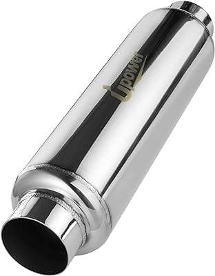 Résonateur d'échappement u 25" longueur totale 16" silencieux central droit acier