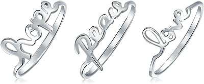Ensemble de 3 bagues empilables en argent sterling 925 peace love. Plongez dans l'univers de DIAYTAR COTE D'IVOIRE, votre boutique en ligne de référence pour des offres discount incroyables. Des indispensables pour la maison aux appareils électroménagers haut de gamme, en passant par les produits informatiques de qualité et les articles de mode tendance, nous sommes là pour vous offrir une expérience shopping exceptionnelle à des prix défiant toute concurrence. Ne manquez pas cette opportunité de faire des économies tout en ajoutant de la valeur à votre quotidien !