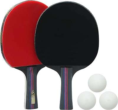 Ensemble de raquettes de tennis de table pour 2 personnes avec ping pong et 3. DIAYTAR COTE D'IVOIRE  - votre solution tout-en-un pour des achats discount en ligne ! Découvrez notre gamme finale de produits, allant des indispensables de la maison aux dernières tendances de la mode et de la technologie. Obtenez les meilleurs prix sur une sélection variée d'articles, vous permettant de réaliser d'énormes économies tout en profitant de produits de qualité. Avec des options de livraison flexibles et une satisfaction garantie, nous faisons de votre expérience d'achat un jeu d'enfant !