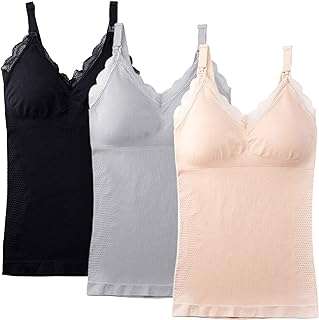 Débardeur de maternité avec soutien-gorge intégré pour l'allaitement lot de 3