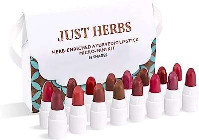 Ensemble de rouges à lèvres d'essai micro mini just herbs ayurveda. DIAYTAR COTE D'IVOIRE  - votre source de bons plans pour tous vos besoins en matière de produits discount. Avec une gamme variée de linge de maison, d'appareils électroménagers, d'articles informatiques et bien plus encore, nous sommes votre guichet unique pour des économies substantielles. Faites vos achats en ligne en toute confiance et profitez des meilleurs prix sur le marché.
