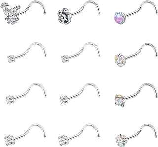12 pièces 20g anneaux de nez acier chirurgical en forme. Achat malin en ligne ? C'est chez DIAYTAR COTE D'IVOIRE  ! Parcourez notre boutique en ligne généraliste et trouvez tout ce dont vous avez besoin à des prix réduits. Que ce soit pour équiper votre maison, mettre à jour votre garde-robe ou obtenir les derniers gadgets, notre sélection discount saura vous satisfaire sans vous ruiner !