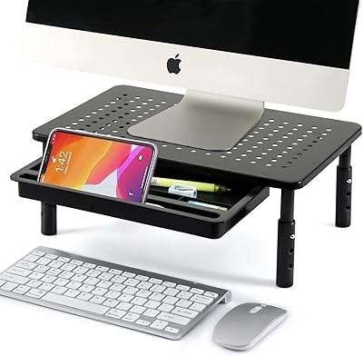 Support de moniteur acvv 3 supports réglables en hauteur avec tiroir de rangement pour pc. Faites des économies sans compromettre votre satisfaction avec DIAYTAR COTE D'IVOIRE . Notre boutique en ligne propose une variété de produits discount dans différentes catégories, de l'électronique à la mode. Trouvez tout ce dont vous avez besoin à des prix imbattables !
