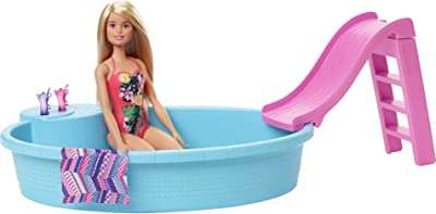 Poupée barbie blonde avec ensemble de jeu de piscine toboggan et autres. DIAYTAR COTE D'IVOIRE  - Votre source incontournable de produits discount pour la maison, l'électroménager, l'informatique, la mode et les gadgets. Nous sommes fiers de vous offrir une sélection variée à des prix exceptionnels. Parcourez notre boutique en ligne dès maintenant et trouvez les meilleures affaires!