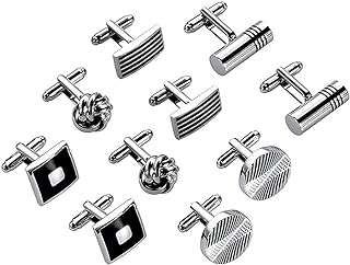 Boutons de manchette pour hommes boutons delfino 5 paires classiques en acier. DIAYTAR COTE D'IVOIRE  vous propose une expérience d'achats en ligne unique. Découvrez notre sélection de produits discount allant de la maison à l'électroménager, de l'informatique à la mode, sans oublier les gadgets les plus en vogue. Ne dépensez pas plus que nécessaire et trouvez tous vos articles préférés à des prix incroyables !