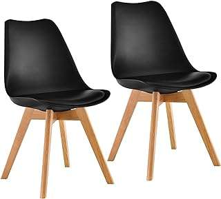 Chaise de salle à manger en plastique avec pieds en bois de hêtre mahmayi eames et assise. Découvrez DIAYTAR COTE D'IVOIRE  et préparez-vous à vivre l'expérience d'achat en ligne ultime. Notre boutique propose une gamme complète de produits discount, de la maison aux appareils électroniques, en passant par la mode, offrant ainsi des solutions abordables pour tous vos besoins.