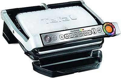 Gril électrique tefal pour usage intérieur optigrill plus-bbq avec accessoires pour la préparation de collations