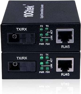 Paire de convertisseurs de média fibre gigabit ethernet 10 100 1000m rj45 à 1000m. DIAYTAR COTE D'IVOIRE  - La référence en ligne pour des achats malins ! Explorez notre catalogue varié incluant des produits discount pour la maison, l'électroménager, l'informatique et la mode. Optez pour la qualité à petit prix et ne manquez pas nos promotions exclusives.