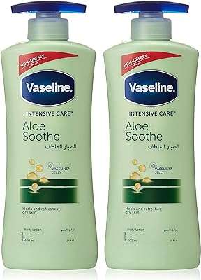Lait corporel apaisant vaseline à l'aloe vera 2 x 400 ml. DIAYTAR COTE D'IVOIRE  vous offre un large choix de produits discount, allant des appareils électroménagers dernier cri aux vêtements à la mode en passant par les gadgets les plus innovants. Faites vos achats en ligne en toute simplicité et bénéficiez de prix avantageux pour équiper votre maison avec style, sans vous ruiner.