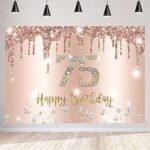 Femme heureuse 75 ans 75e anniversaire décoration de fête toile de fond. DIAYTAR COTE D'IVOIRE, votre destination en ligne pour des achats malins : explorez nos catégories variées telles que la maison, l'électroménager, l'informatique et la mode, et découvrez des produits discount à prix défiant toute concurrence. Faîtes-vous plaisir sans vous ruiner avec DIAYTAR COTE D'IVOIRE !