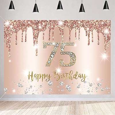 Femme heureuse 75 ans 75e anniversaire décoration de fête toile de fond. DIAYTAR COTE D'IVOIRE, votre destination en ligne pour des achats malins : explorez nos catégories variées telles que la maison, l'électroménager, l'informatique et la mode, et découvrez des produits discount à prix défiant toute concurrence. Faîtes-vous plaisir sans vous ruiner avec DIAYTAR COTE D'IVOIRE !