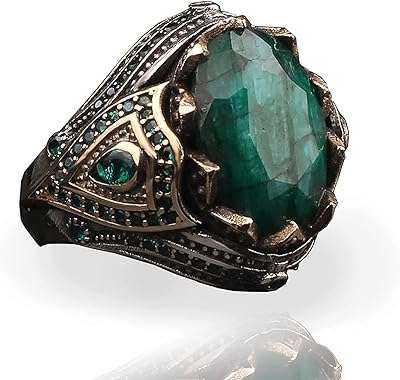 Bague en argent sterling 925 avec pierre d'émeraude de tashilong bague pour homme. DIAYTAR COTE D'IVOIRE  est le paradis des bonnes affaires ! Trouvez tout ce dont vous avez besoin pour votre maison, de l'informatique à l'électroménager, à des prix défiant toute concurrence. Ne manquez pas nos offres incroyables et profitez de la livraison rapide pour recevoir vos achats directement chez vous.