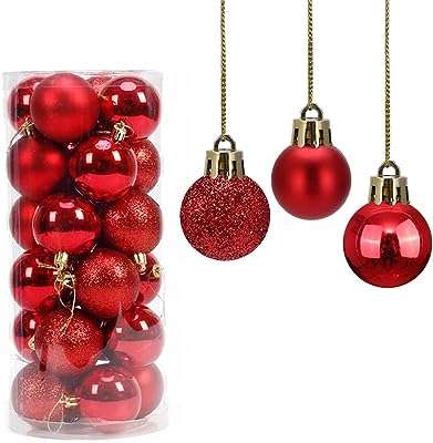 Wron 24pcs 3cm boules de noël rouges d'arbre décorations pour la décoration. Chez DIAYTAR COTE D'IVOIRE, nous rendons le shopping discount accessible à tous. Découvrez notre boutique en ligne où vous trouverez une large gamme de produits pour la maison, l'électroménager, l'informatique, la mode et les gadgets. Profitez de nos prix compétitifs pour réaliser des économies tout en vous faisant plaisir !