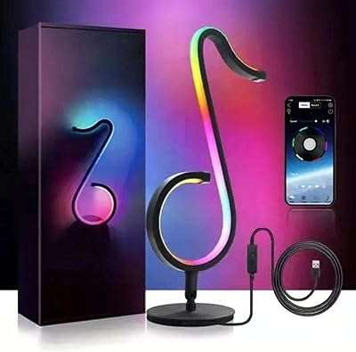 Lampe de table led rvb néon intelligente app streaming à distance