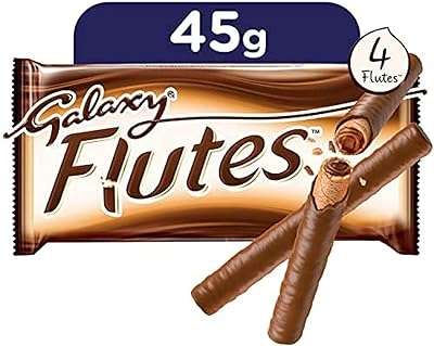 Barre de chocolat galaxy flutes 45 g. Découvrez DIAYTAR COTE D'IVOIRE, votre boutique en ligne où vous pouvez économiser gros sur une large gamme de produits. Trouvez tout ce dont vous avez besoin pour votre maison, de l'électroménager à l'informatique, et restez à la mode avec nos vêtements et gadgets discount. N'attendez plus et profitez dès maintenant de nos offres à prix cassés!