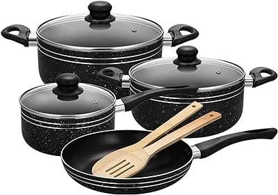 Batterie de cuisine antiadhésive royalford ritz 9 pièces rf11759 corps en aluminium. À la recherche de bons plans pour équiper votre maison à moindre coût ? DIAYTAR COTE D'IVOIRE  est là pour vous ! Découvrez notre sélection de produits discount pour la maison, de l'électroménager à la décoration, et profitez de prix imbattables tout au long de l'année.