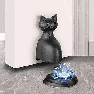 Butée de porte inférieure magnétique paquet de 2 butées chat noir butée robuste avec ruban. DIAYTAR COTE D'IVOIRE  vous ouvre les portes d'un univers de bonnes affaires. Découvrez notre large gamme de produits discount, allant des indispensables de la maison aux dernières tendances mode, en passant par les gadgets innovants. Profitez d'offres exceptionnelles et de prix imbattables pour des achats malins et éclairés.